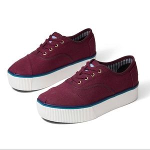 Toms Cordones Boardwalk Canvas Platform Sneaker